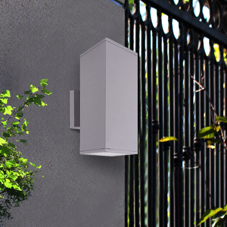 Moderner minimalistischer quadratischer Säulen-LED-leuchtender wetterfester Wandleuchten-Lampe | Karnz