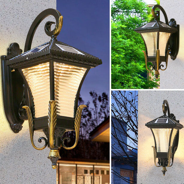 Europäischer Stil Retro Aluminium Wasserdicht Außen 1-Licht Wandlampe | Karnz
