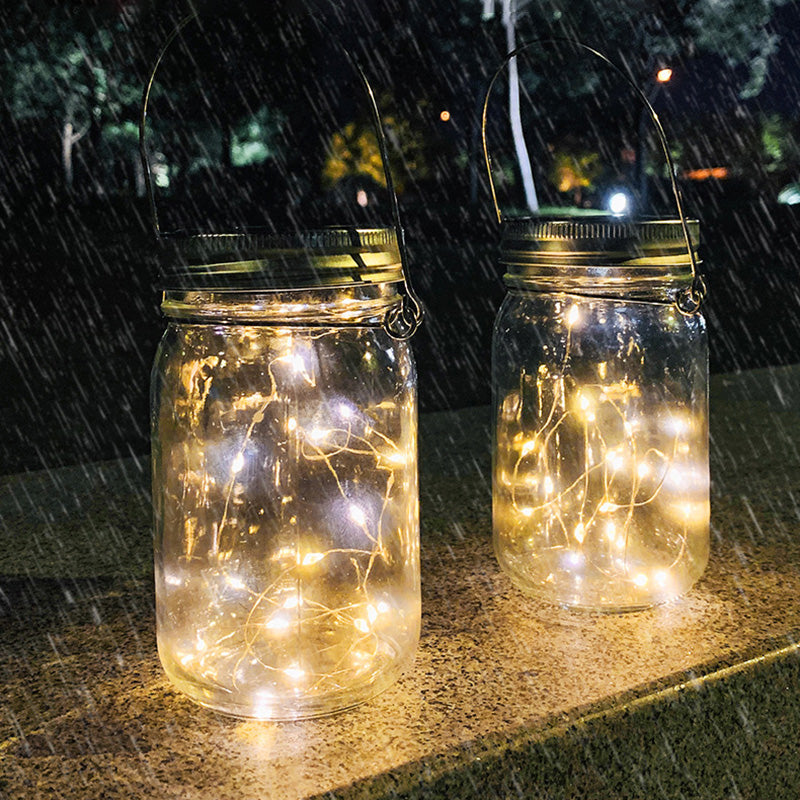 Moderne Art Deco Wasserdichte Solar Glas Edelstahl Kupferdraht Stern LED Lichterkette Außenbeleuchtung Für Garten | Karnz