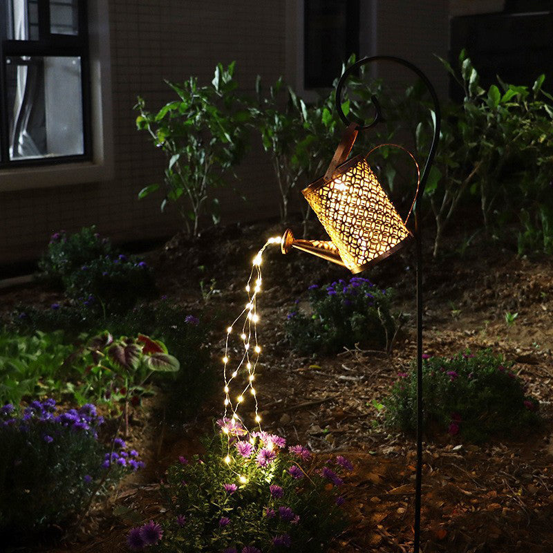 Zeitgenössische kreative Solar Teekanne Eisen LED Außenbeleuchtung für den Garten | Karnz