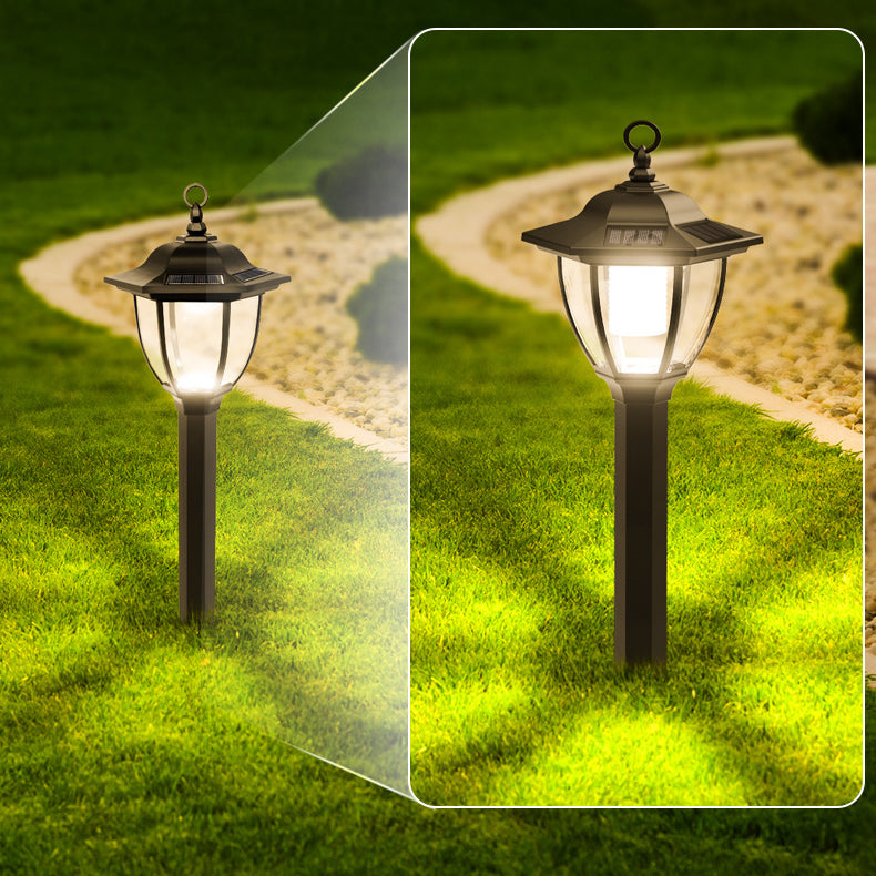Traditionelle Bauernhaus wasserdichte Solar Laternen Kunststoff Erdnuss-Stecker LED Landschaftslicht für den Garten | Karnz