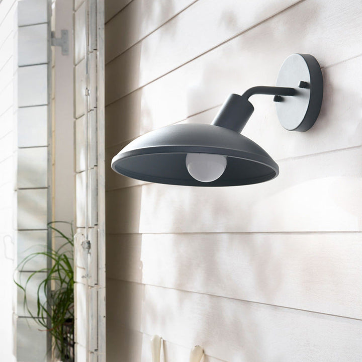 Moderne Minimalistische Wasserdichte Runde Eisen 1-Lampe Wand Sconce Lampe Für Außenpatio | Karnz