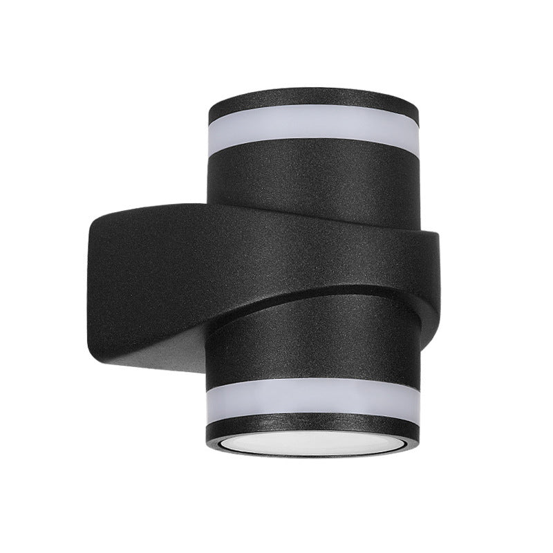Moderne zylindrische Druckguss-Aluminium LED wasserdichte Außen-Garten-Wandleuchte | Karnz