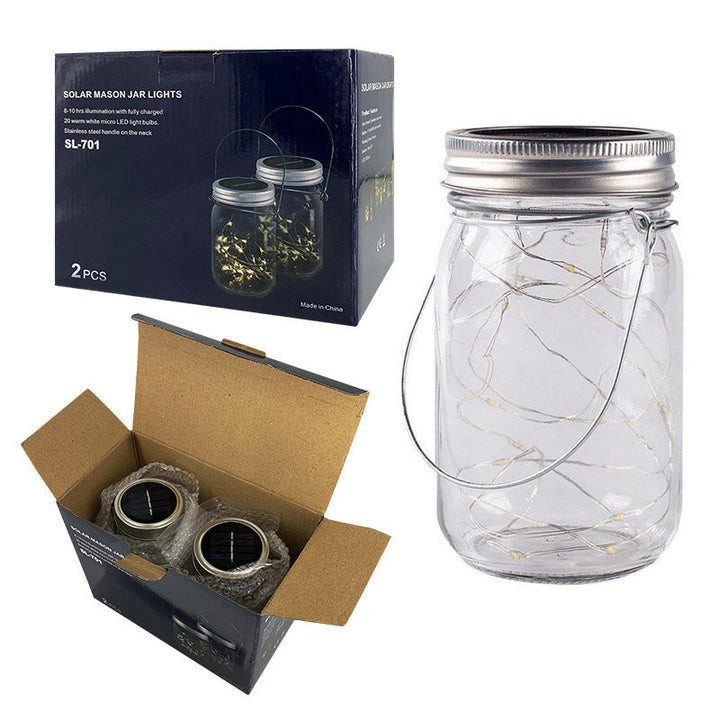 Moderne Art Deco Wasserdichte Solar Glas Edelstahl Kupferdraht Stern LED Lichterkette Außenbeleuchtung Für Garten | Karnz