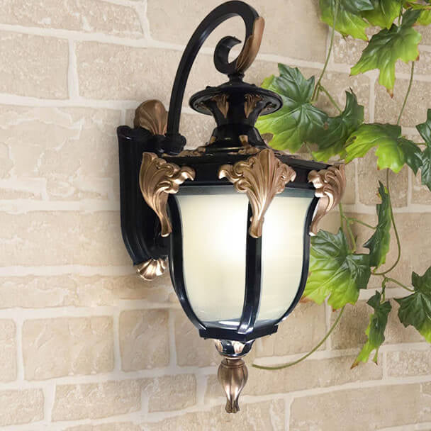 Europäisches Retro-Laternen-Glas Außen wasserdicht 1-Licht Wandleuchte Lamp | Karnz