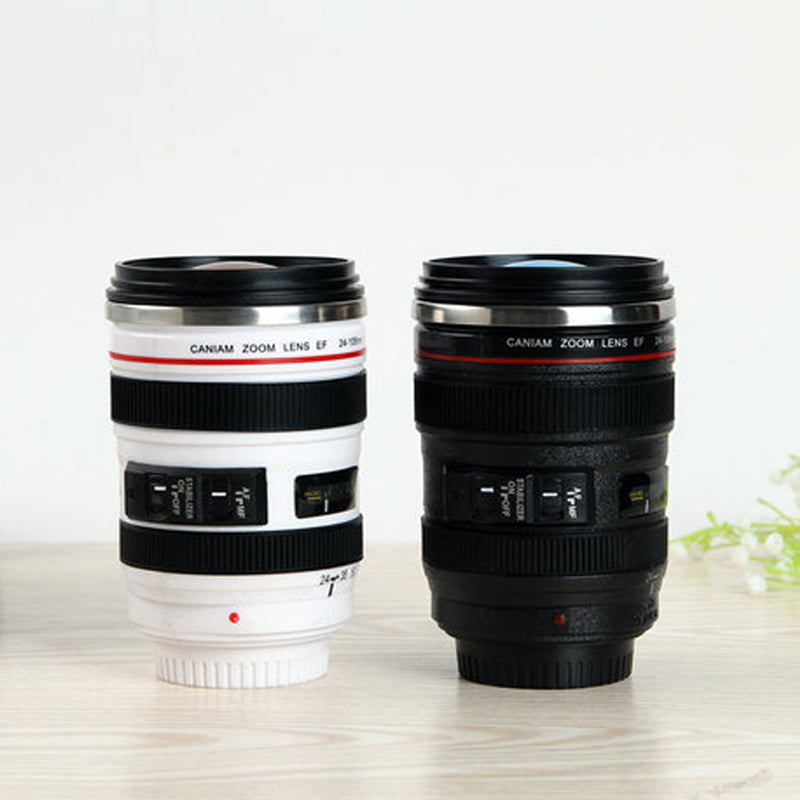 Kamera Objektiv Inspiriert Isolierte Tasse Kaffeetasse | Karnz