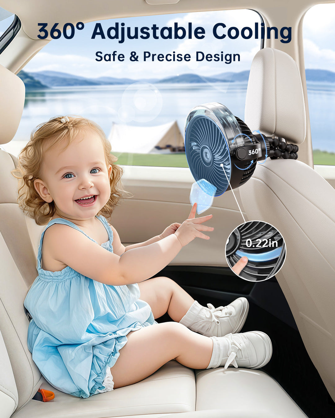 Misting Kinderwagens Fan – Tragbarer Babyfan mit Spray | Karnz