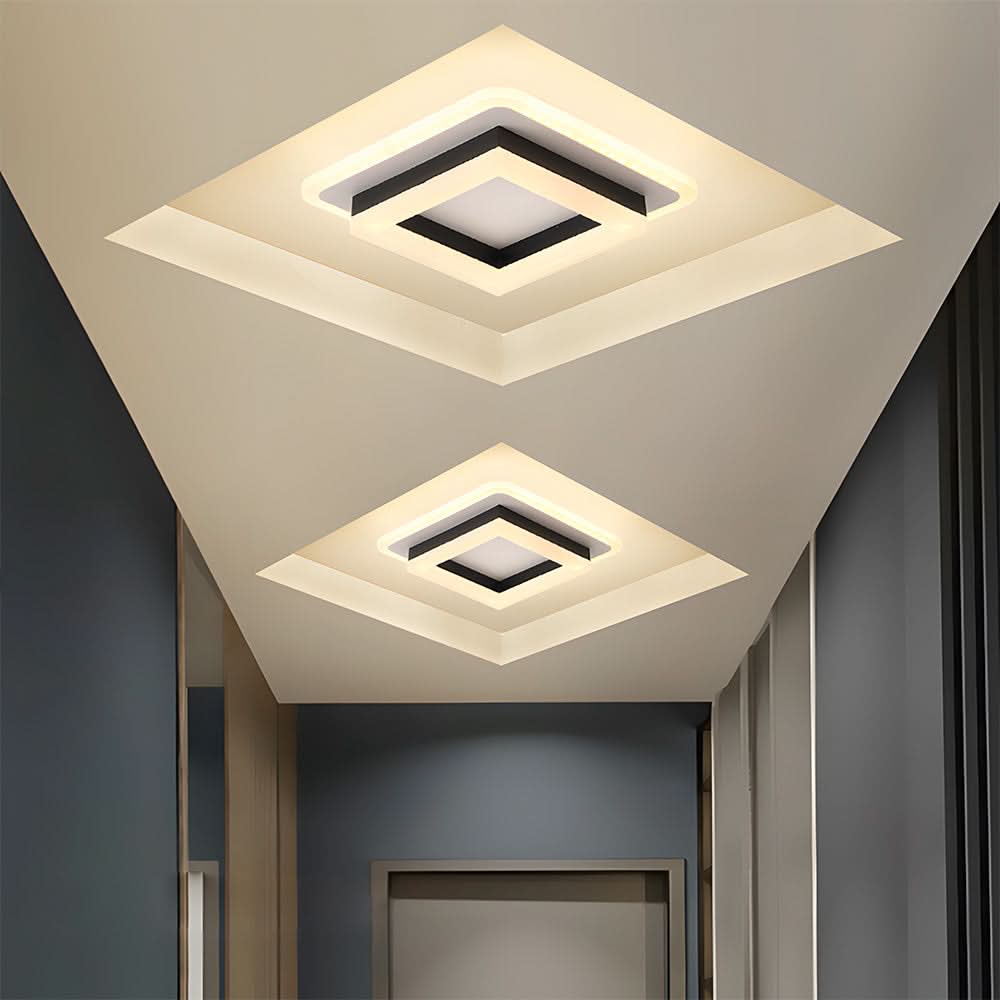 Quadratische LED-Deckenleuchte für moderne Innenräume