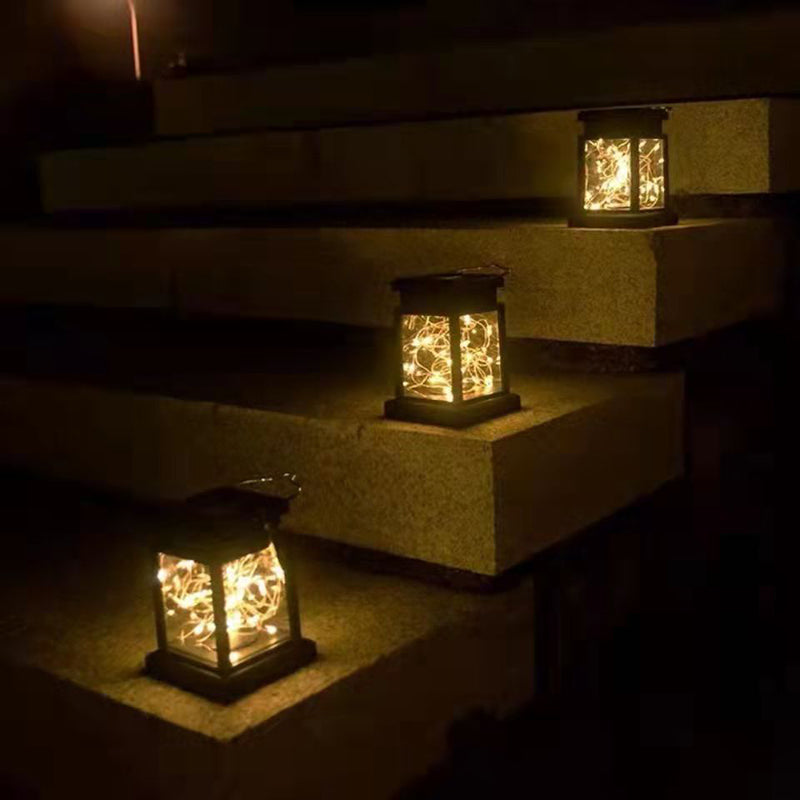 Moderne Minimalistische Solar Rechteckige Eisen Glas LED Außenleuchte Für Garten | Karnz