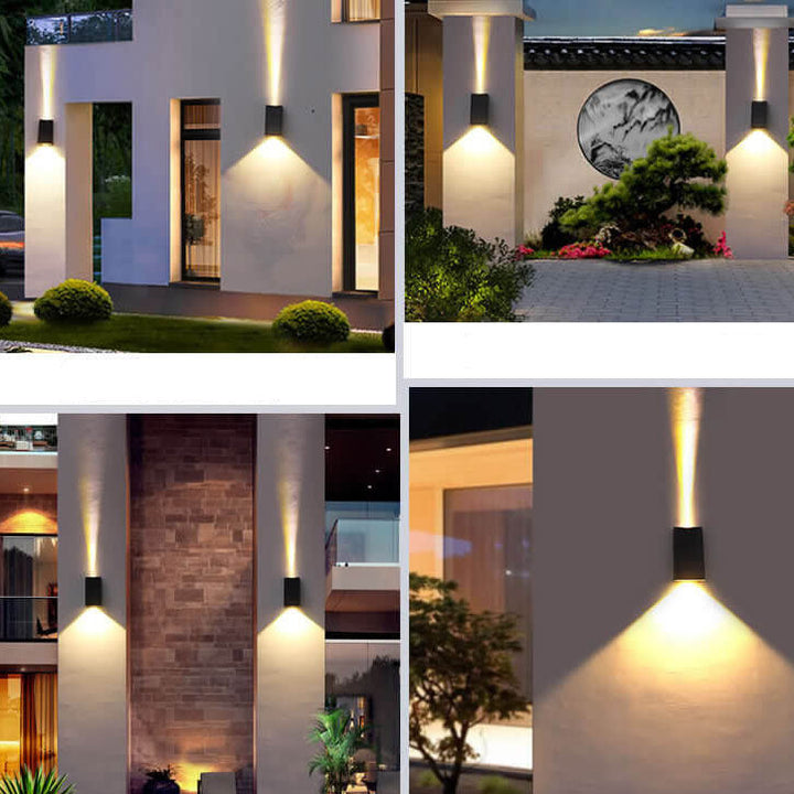 Solar Einfach Trapez Outdoor Wasserfest LED Wand Sconce Lampe | Karnz