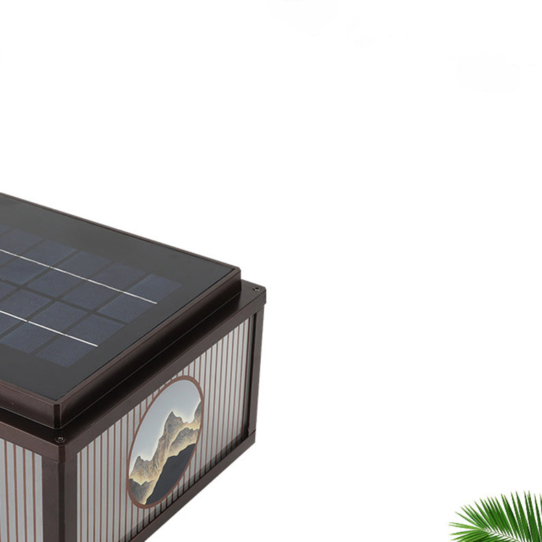 Modern minimalist Solar wasserdicht quadratisch Aluminium Glas LED Postkopflicht für Garten | Karnz