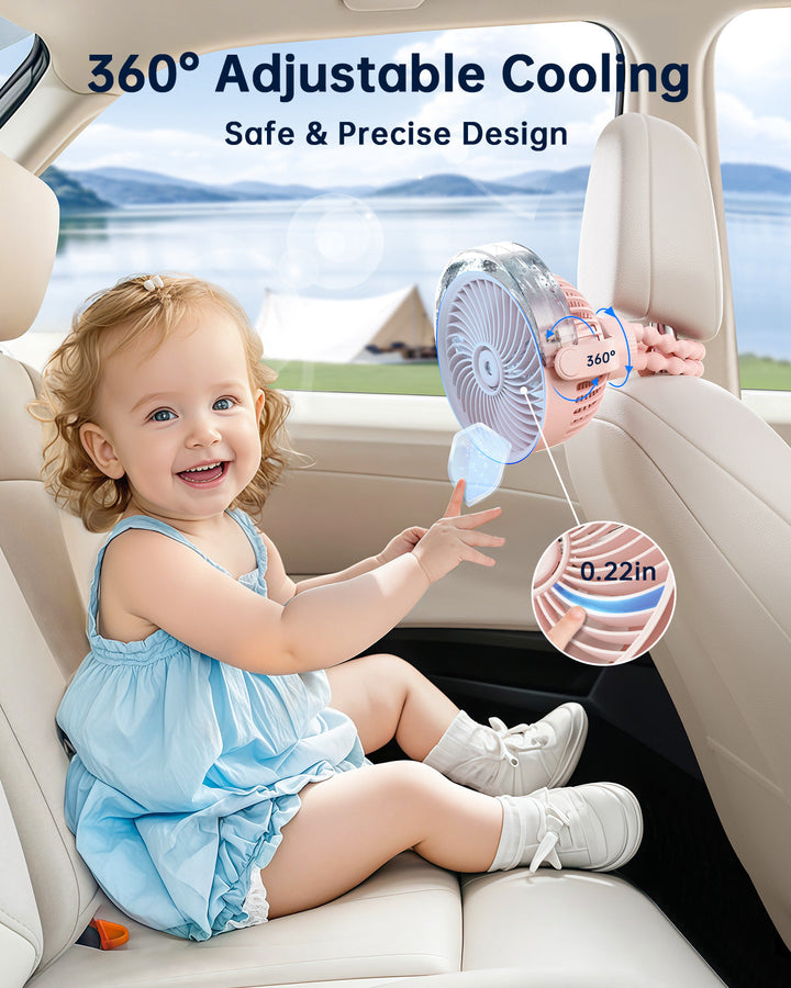 Misting Kinderwagens Fan – Tragbarer Babyfan mit Spray | Karnz