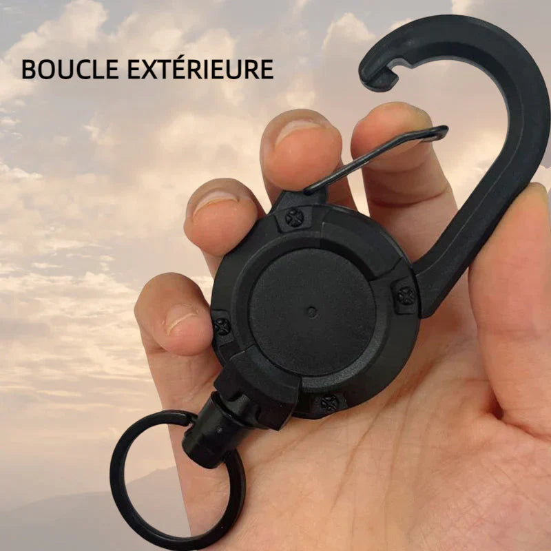 Taktisches Anti-Diebstahl Metall Kabel Schlüsselanhänger Ausziehbar Automatisch Outdoor Luya | Karnz