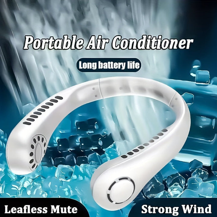 1Pc Neuer Mini Nackenventilator Tragbar Bladeless Hängender Nacken Wiederaufladbarer Luftkühler 3 Geschwindigkeits Mini Sommersportventilatoren | Karnz