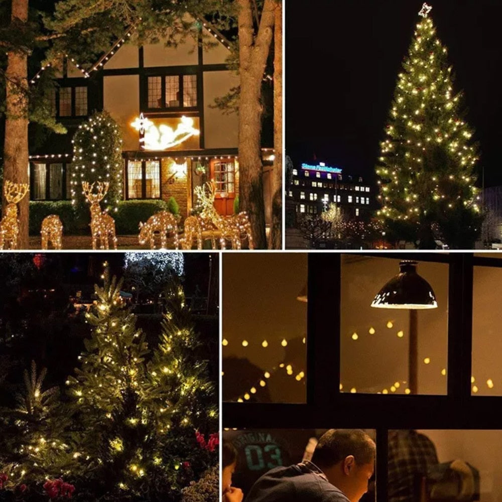 Solar-Lichterkette mit Kugelleuchten - 5M-20 LED / 7M-50 LED / 12M-100 LED | Karnz