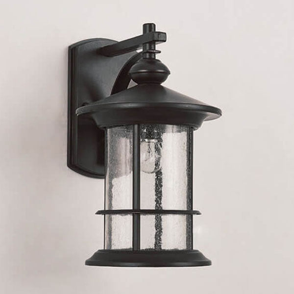 Industrielle Vintage Blasen-Glas-Säule 1-Licht Außen wasserdichte Wand Leuchte Lampe | Karnz