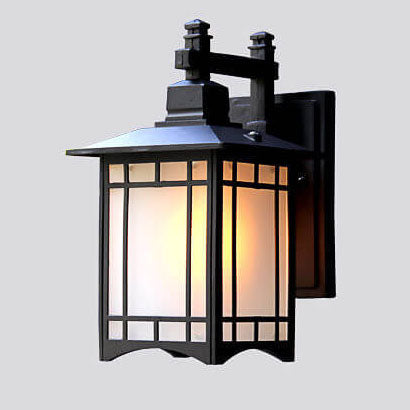Moderner wasserdichter Solar-Aluminium-Chinesischer Pavillon Form 1-Licht-Wand sconces Lampe | Karnz