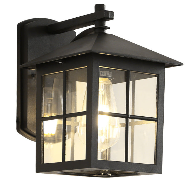 Moderne Einfachheit Wasserdicht Aluminium Quadrat Glas Schirm 1-Licht Wand Sconce Lampe Für Outdoor Patio | Karnz