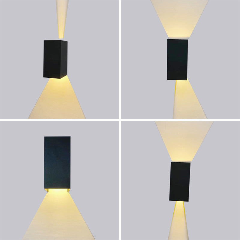 Moderne smarte quadratische LED-Wandleuchte mit App-Dimmfunktion, wasserdicht, wasserdicht