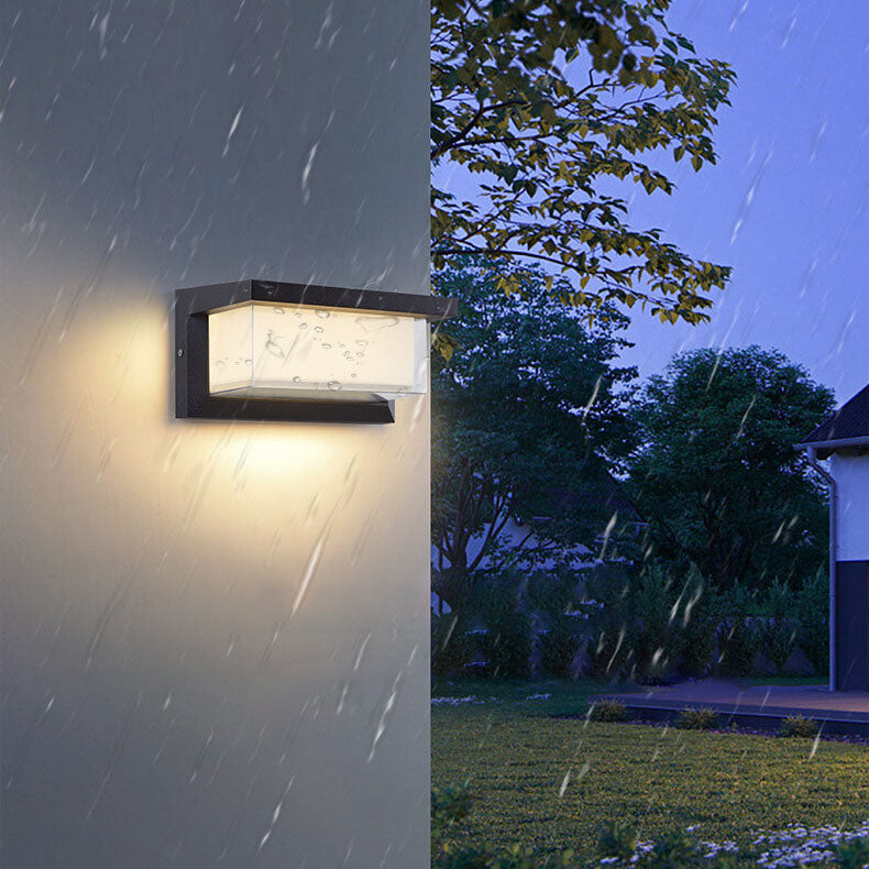 Rechteckige Solar-PC-LED-Außenwandleuchte für die Terrasse
