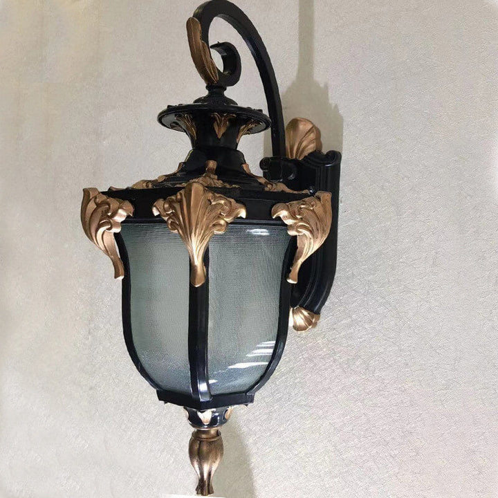 Europäisches Retro-Laternen-Glas Außen wasserdicht 1-Licht Wandleuchte Lamp | Karnz