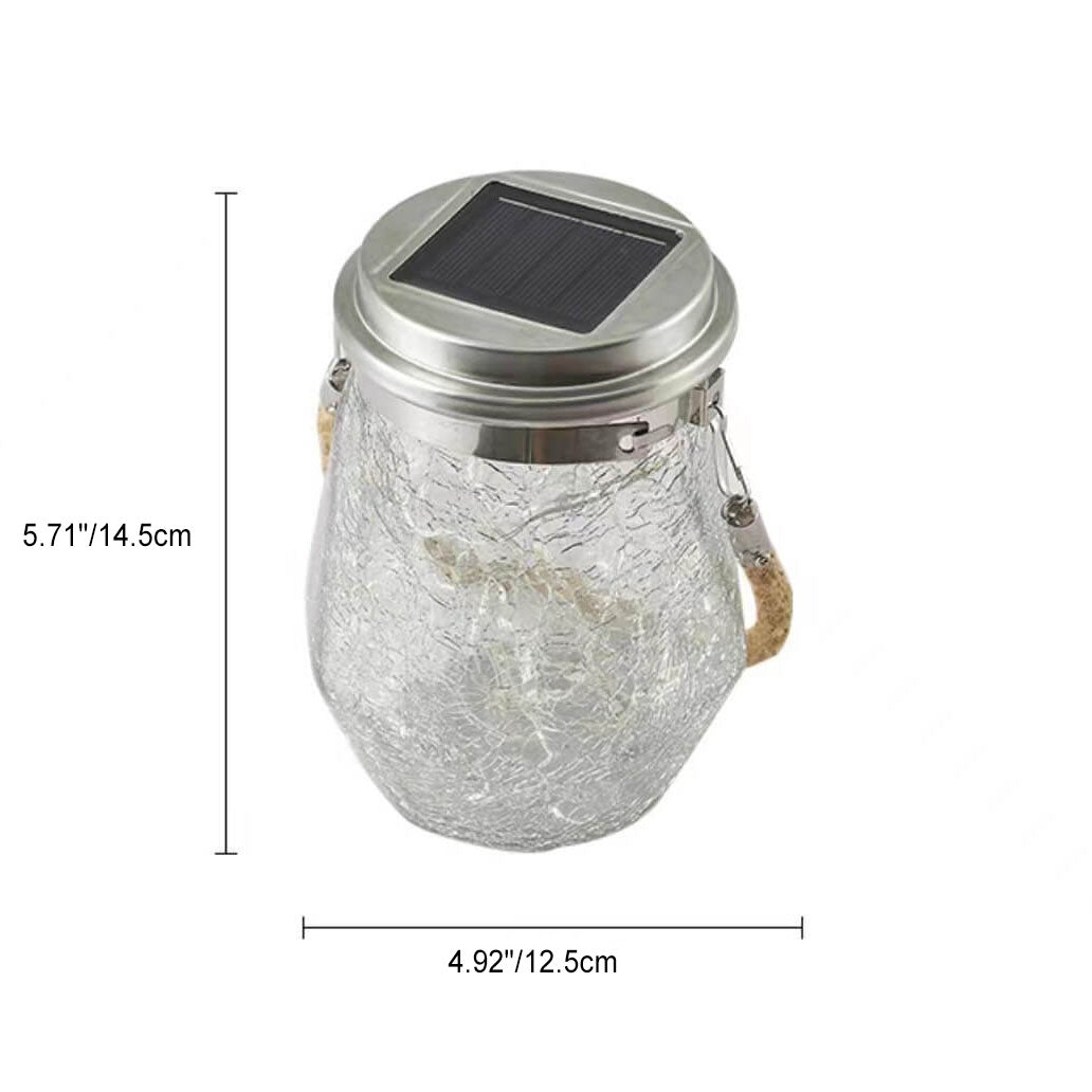 Zeitgenössische kreative Crackle-Glasflasche Stern-Dekor LED Solar-Lichterkette für den Außenbereich Patio | Karnz