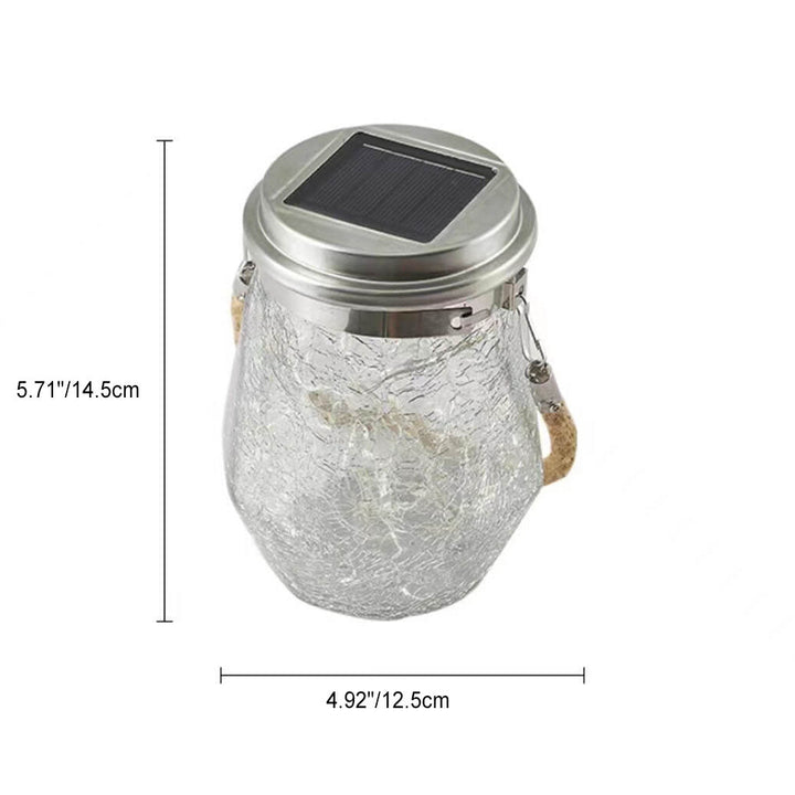 Zeitgenössische kreative Crackle-Glasflasche Stern-Dekor LED Solar-Lichterkette für den Außenbereich Patio | Karnz