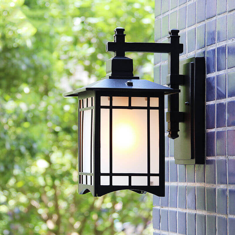 Moderner wasserdichter Solar-Aluminium-Chinesischer Pavillon Form 1-Licht-Wand sconces Lampe | Karnz