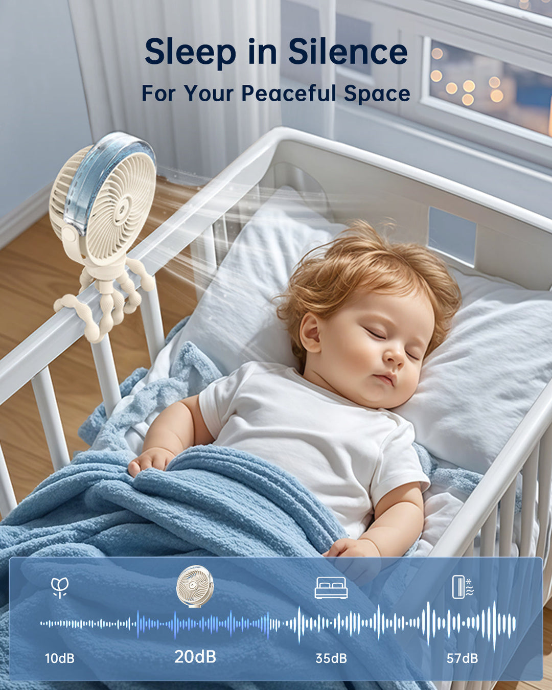 Misting Kinderwagens Fan – Tragbarer Babyfan mit Spray | Karnz