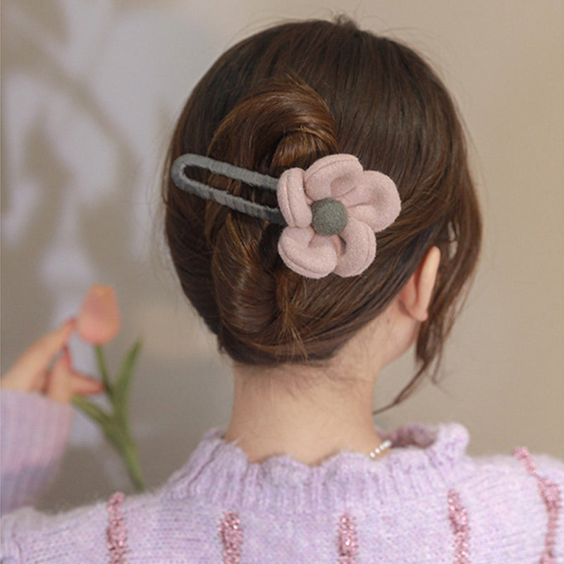Elegante Plüschblumen-Haarspangen Karnz