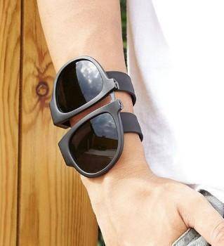Karnz | Slap and Fold Polaroid Sonnenbrille - Schwarz
