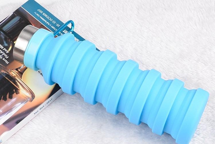 Aqua - Zusammenklappbare Silikon-Wasserflasche | Karnz