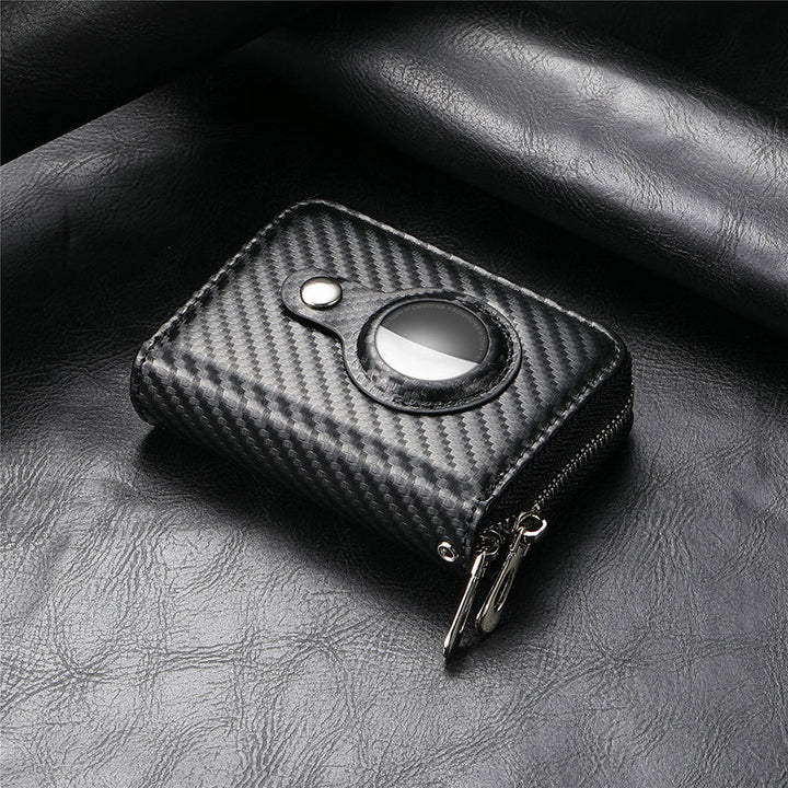 Intelligente AirTag-Zip RFID Leder Geldbörse