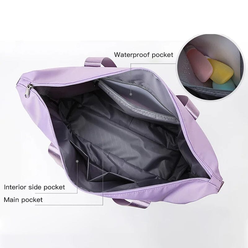 Doppellagige Reisetasche mit hoher Kapazität und Nasstrennung