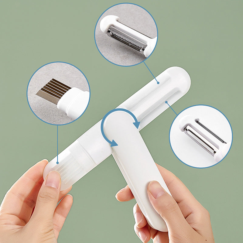 3 In 1 Multifunktionales Rotierendes Schälmesser | Karnz