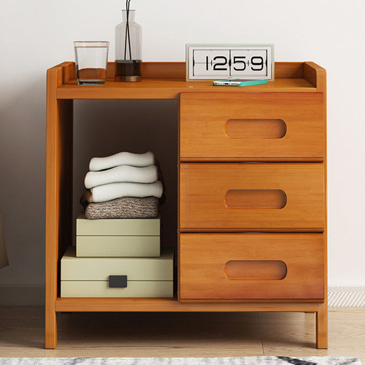 Sandsberg | BambooLux Nachttisch | Minimalistisches Bambus-Design | 1-2 Schubladen | Nachhaltig & Funktional für das Schlafzimmer