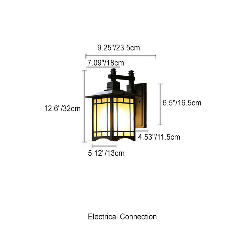Moderner wasserdichter Solar-Aluminium-Chinesischer Pavillon Form 1-Licht-Wand sconces Lampe | Karnz