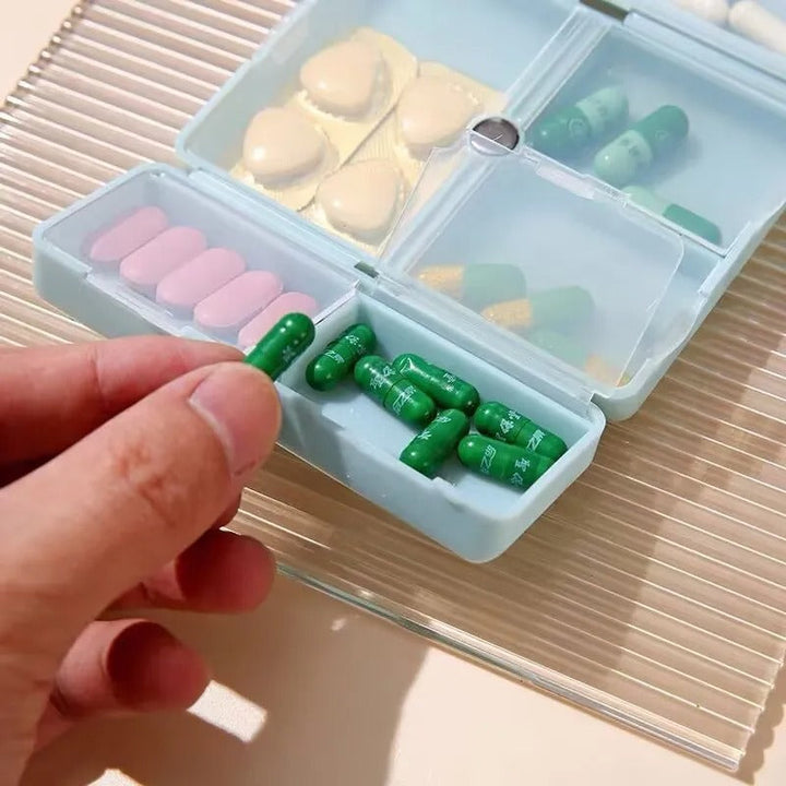Kompakter Magnetischer Pillenorganisator | Tragbare, Sichere Aufbewahrung | Karnz