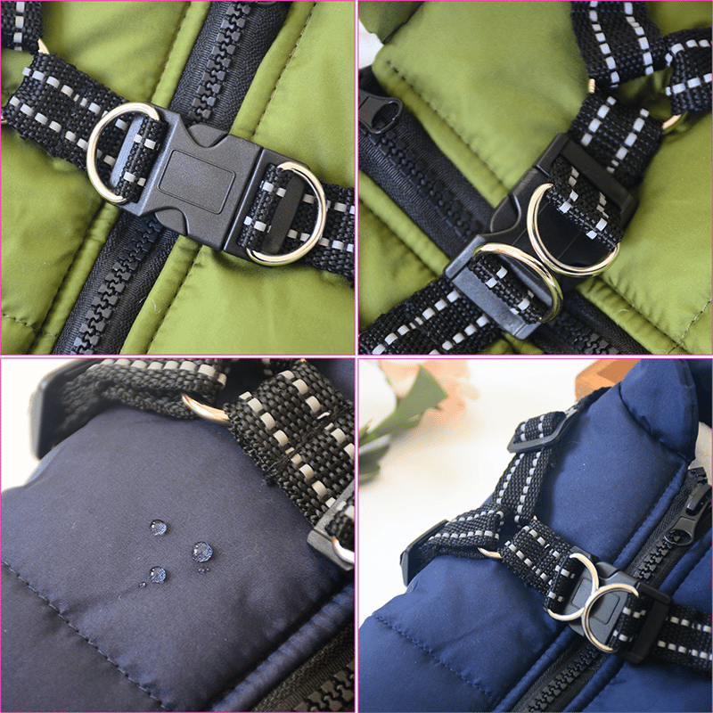 Winter Hundejacke mit Geschirr | Karnz