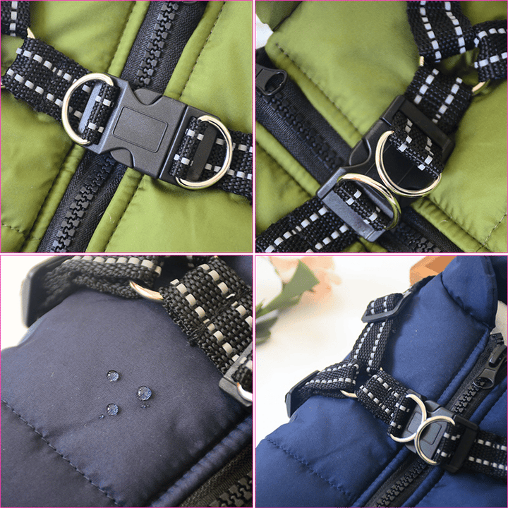 Winter Hundejacke mit Geschirr | Karnz