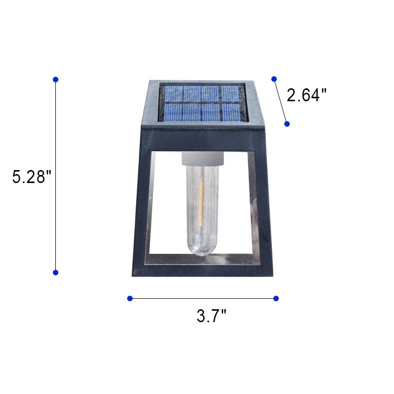 Moderne quadratische Kunststoff-Solar-LED-Außen-Wasserdichte Gartenlandschaft-Wandlampe | Karnz