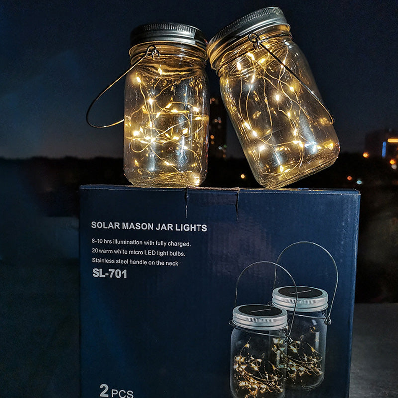 Moderne Art Deco Wasserdichte Solar Glas Edelstahl Kupferdraht Stern LED Lichterkette Außenbeleuchtung Für Garten | Karnz