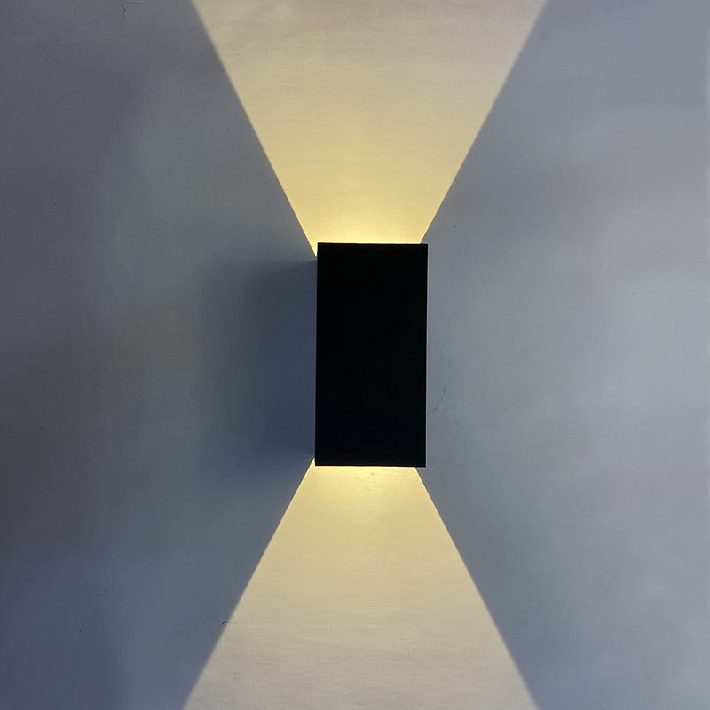 Moderne smarte quadratische LED-Wandleuchte mit App-Dimmfunktion, wasserdicht, wasserdicht