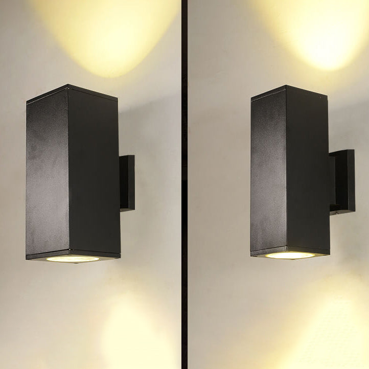 Moderner minimalistischer quadratischer Säulen-LED-leuchtender wetterfester Wandleuchten-Lampe | Karnz