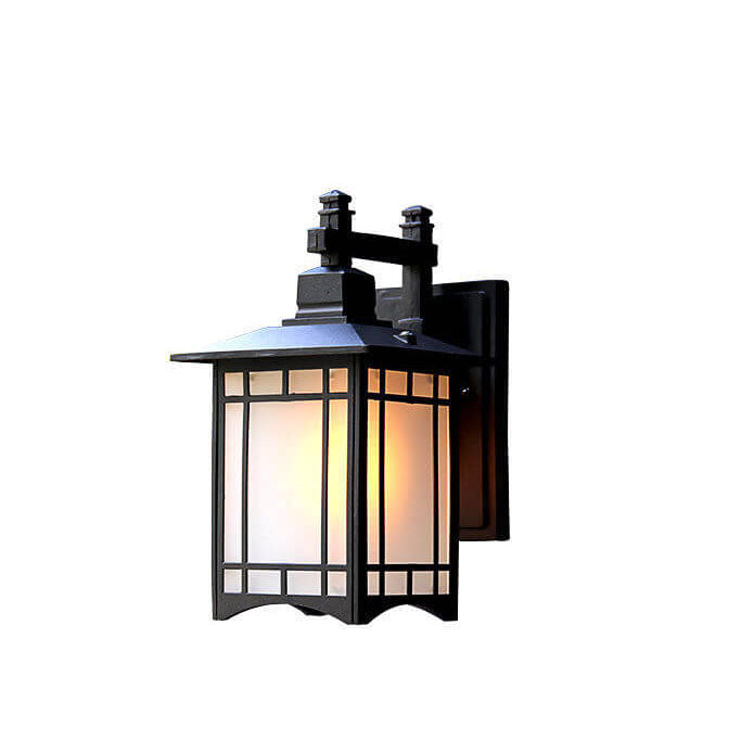 Moderner wasserdichter Solar-Aluminium-Chinesischer Pavillon Form 1-Licht-Wand sconces Lampe | Karnz