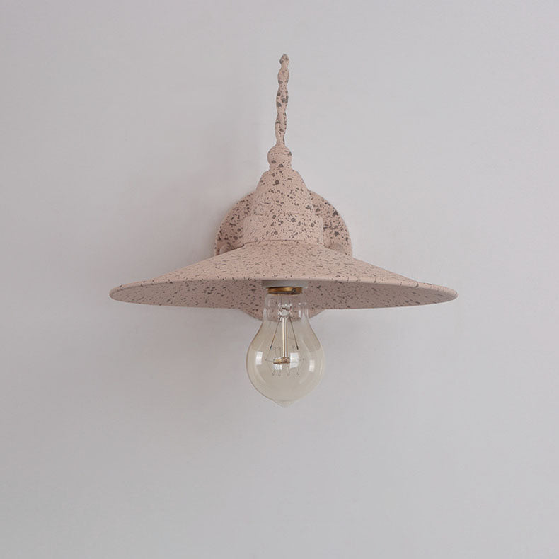 Zeitgenössische industrielle wasserdichte Metallplatten-Schüssel 1-Licht Wandleuchte Lampe für Außenpatio | Karnz