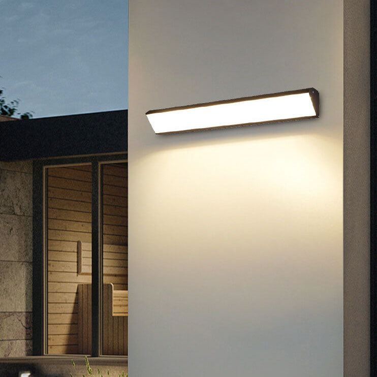 Moderne, lange LED-Wandleuchte für den Außenbereich aus Aluminium und Acryl, wasserdicht, mit langem Stab, für den Außenbereich