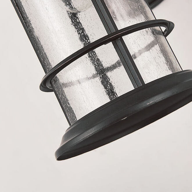 Industrielle Vintage Blasen-Glas-Säule 1-Licht Außen wasserdichte Wand Leuchte Lampe | Karnz