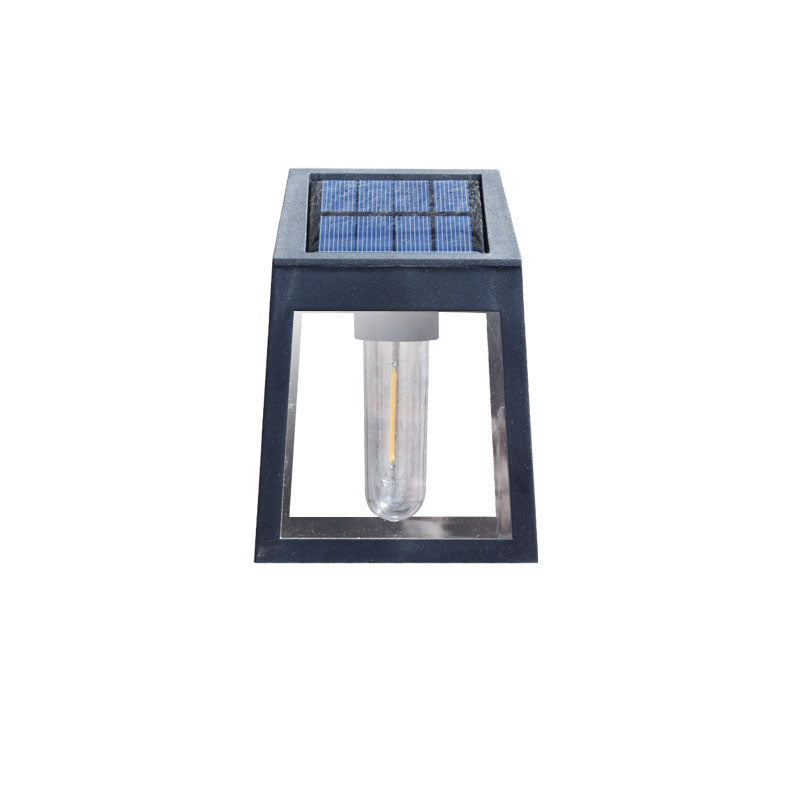 Moderne quadratische Kunststoff-Solar-LED-Außen-Wasserdichte Gartenlandschaft-Wandlampe | Karnz