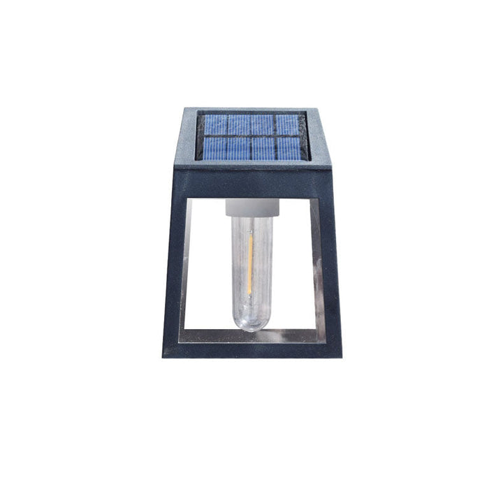 Moderne quadratische Kunststoff-Solar-LED-Außen-Wasserdichte Gartenlandschaft-Wandlampe | Karnz